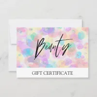 *~* Bubbles Pastel Trendy BEAUTY GIFT CARD