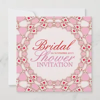 Sweet Love Hearts Lace Bridal Shower Invitation