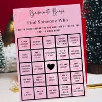 Gold Glitter Bachelorette Bingo Party Game Invitation