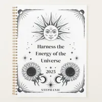 Celestial Sun and Moon Custom Name Manifestation  Planner