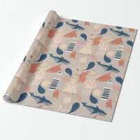 Baby on Board Nautical Baby Shower  Wrapping Paper