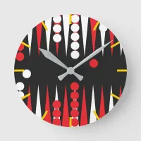 Backgammon Board Round Clock