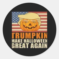 Trumpkin Halloween Funny Classic & Basic Design Classic Round Sticker
