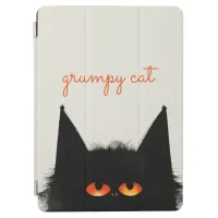 Grumpy Black Cat iPad Air Cover