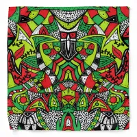 Psychedelic Tribal Abstract Colorful Composition Bandana