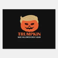 Trumpkin Make Halloween Great Again Funny Spooky P Sign