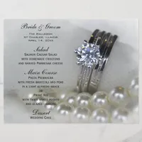 Diamond Rings and Pearls Wedding Menu