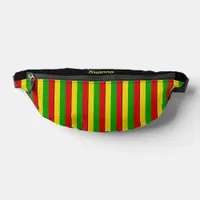 Rasta Flag Colored Stripes Patterned Fanny Pack