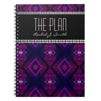 Goddess Lights Purple Pattern Custom Notebook