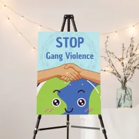 Stop Gang Violence Handshake for Peace Foam Board