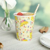 Watercolor Spring Floral Baby Shower Paper Cups – 