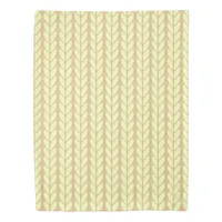 Cute Girly Pastel Yellow Faux Knit Pattern Duvet Cover