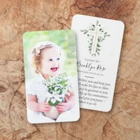 Full Photo Baptism Prayer Card