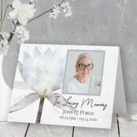 White Water Lily Flower Funeral Sympathy Thank You