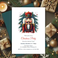 Festive Holiday Elegant Nutcracker Christmas Party Invitation