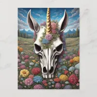 Unicorn Skull Postcard