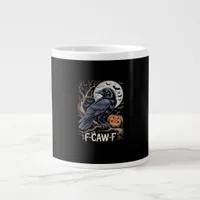 Retro F-Caw-F Bird Crow Funny Crow Bird Cawing Gru Giant Coffee Mug