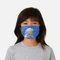 Teddy Bear Time to Read Blue Stuffed Animal, ZKOA Kids' Cloth Face Mask