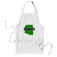 Arizona Map and Picture Text Adult Apron