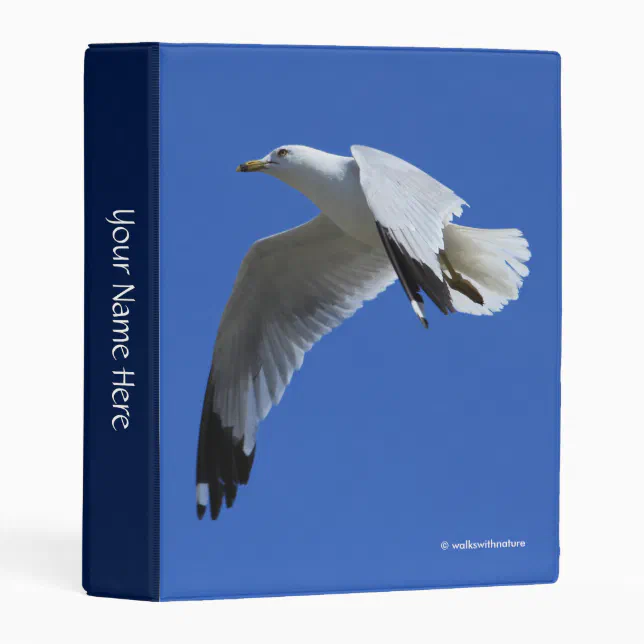 Breathtaking Ring-Billed Gull in Flight Mini Binder