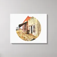 Grab the Safe and Run!,An Abandoned Rural Business Canvas Print