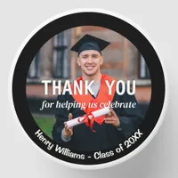 Stylish Graduation Custom Photo Name and Year Mini Candle Favors