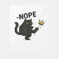 Cat No Kings In America  Fleece Blanket