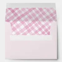 Pink Gingham Party Envelope