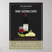 Corporate Wine Tasting/ Wine and Cheese add logo Poster