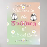 Pink Welcome to the Wedding of (Add Names) Poster