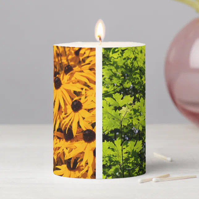 Colors of the Changing Seasons Quadriptych Pillar Candle