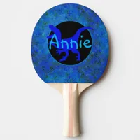 Personalized Blue Dinosaur Hide  Ping Pong Paddle