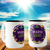 Mardi Gras Two-Tone Coffee Mug