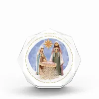 Nativity Scene Away In A Manger Lyrics Photo Block