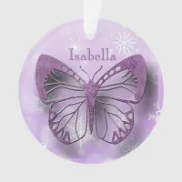 Butterfly Personal Message Christmas Keepsake Ornament