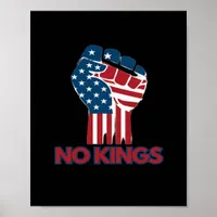 No Kings Anti Classic Retro Style Poster