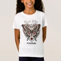 Born to Flutter Boho Butterfly White T-Shirt