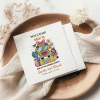 School’s Back Bash! Editable End of Summer Party  Napkins