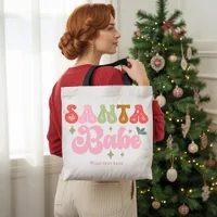 Santa Babe Retro Christmas Holiday Personalized Crossbody Bag