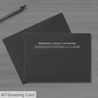 Gray Professional Typographic Return Address Envelope