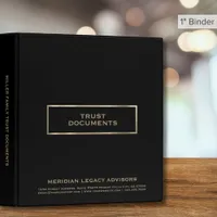 Professional Black Trust Documents Binder