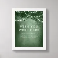 Green Rustic Tree Wish You Were Here Wedding Sign