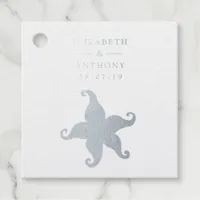 Beach Starfish Foil Favor Tags