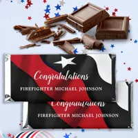 Thin Red Line Firefighter Graduation Party Candy Hershey Bar Favors