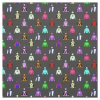 Jockey Silk Pattern on Grey Fabric