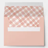 Rustic Earthy Plaid Gingham Party Envelope