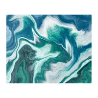 Teal and Blue Turquoise Water Ocean Marble  Acrylic Print