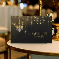 Old Hollywood Glam Chandeliers Sweet 16 ID1108 Guest Book