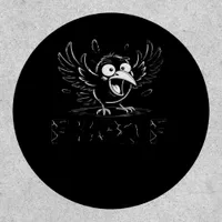 Crow, Retro F-Caw-F Bird Crow Funny Crow Bird Cawi Patch