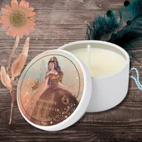 Elegant Vintage Copper Rose Quinceañera Mini Candle Favors